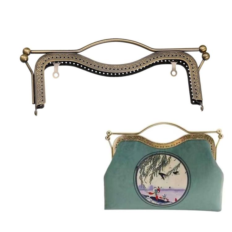 20.5cm Concave Waist Embossed Lip Handle Luggage Hardware Accessories