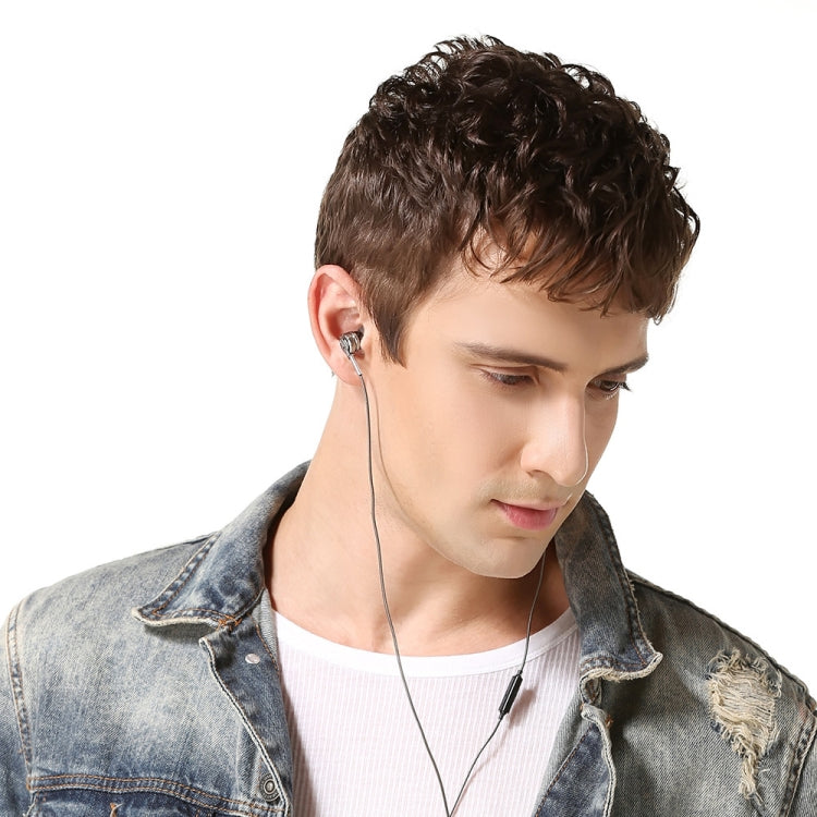 耳機 D05金屬立體聲耳機帶麥克風耳機降噪耳機耳塞式適用於手機小米音樂