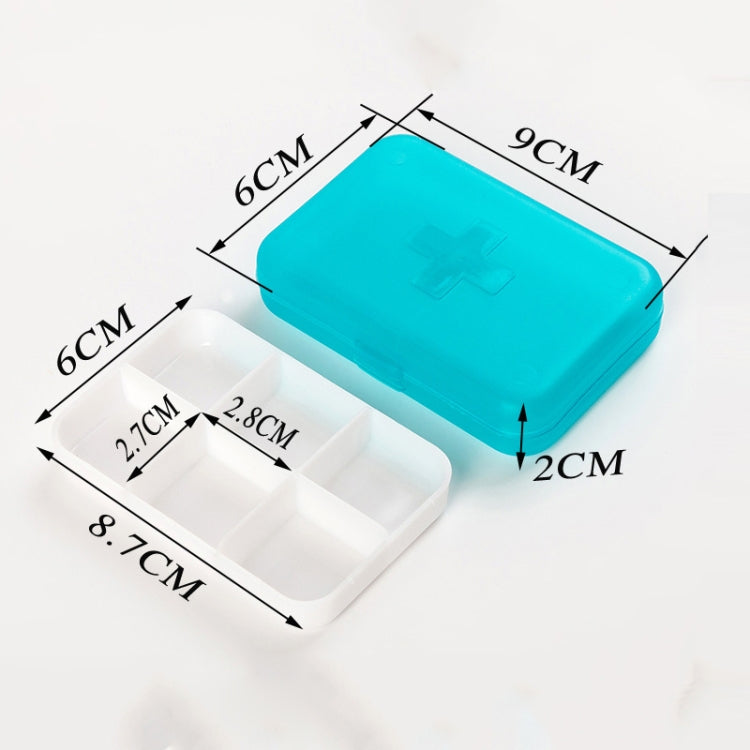 2個一賣 迷你6槽便攜式維生素醫療收納袋