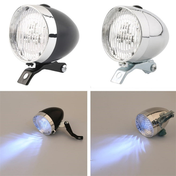 3 LED復古自行車前燈夜騎安全警示燈