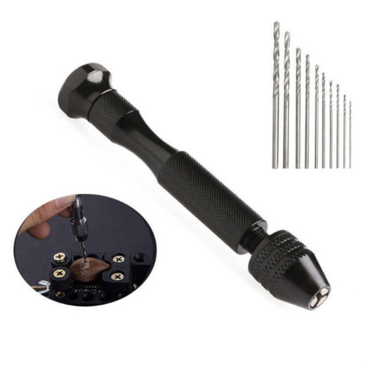 11合一 迷你手動鑽含鑽頭塑料核桃文玩打孔工具