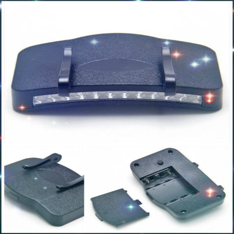 11 LED夾帽燈白色手電筒露營登山帽騎行野營帽燈