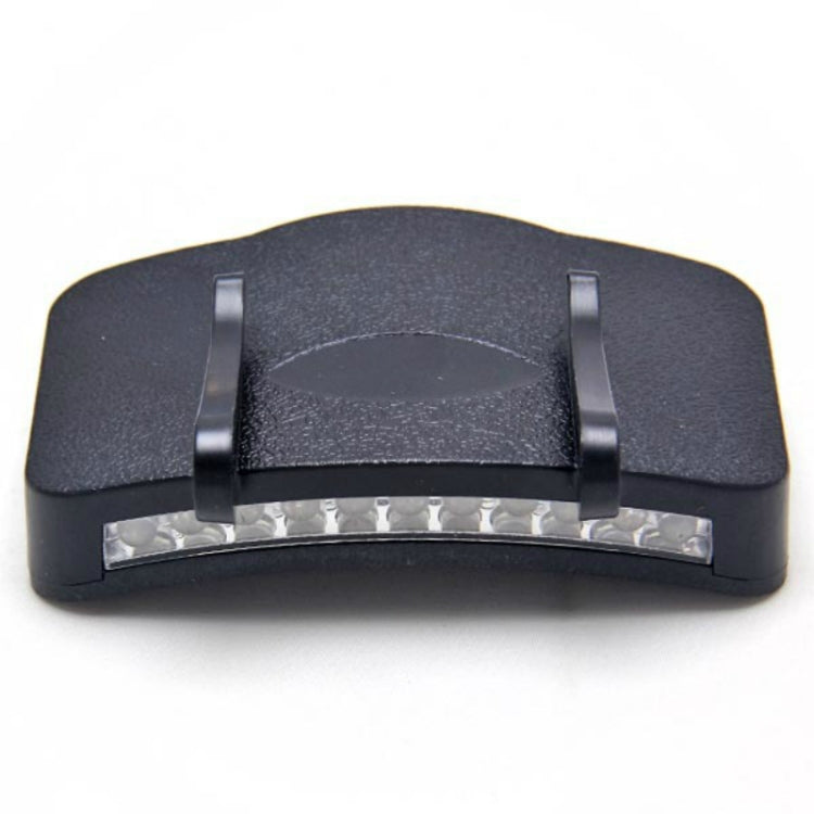 11 LED夾帽燈白色手電筒露營登山帽騎行野營帽燈