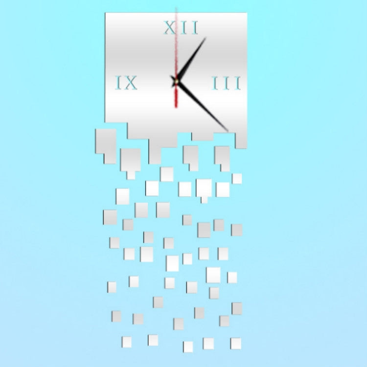 鏡面鐘錶個性掛鐘立體牆面裝飾品馬賽克壁鍾