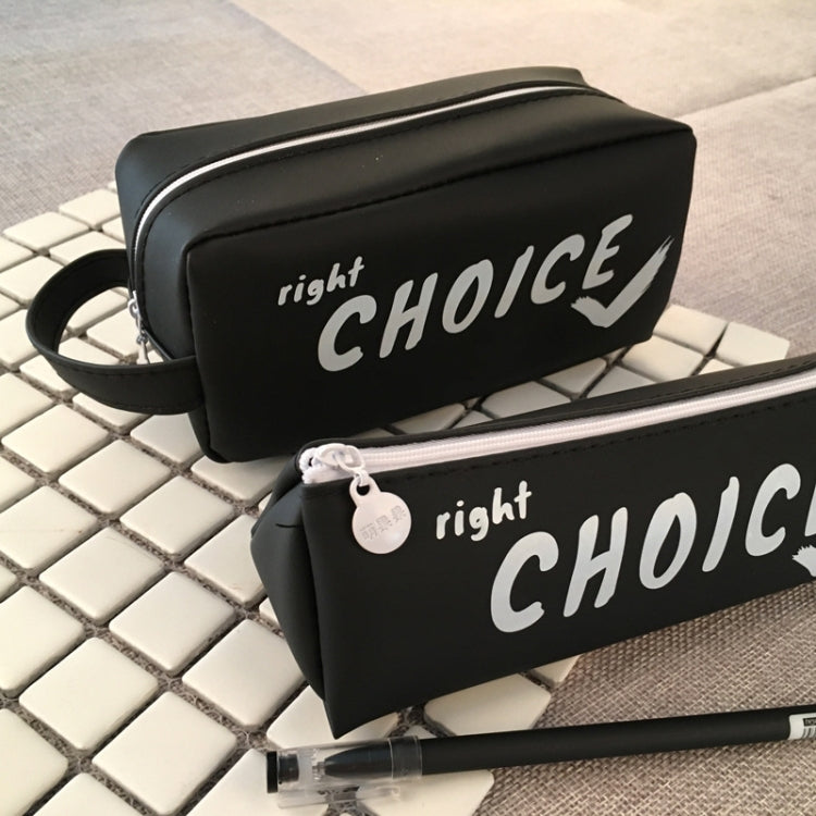 大號黑色英文創意硅膠筆盒筆袋學校文具用品
