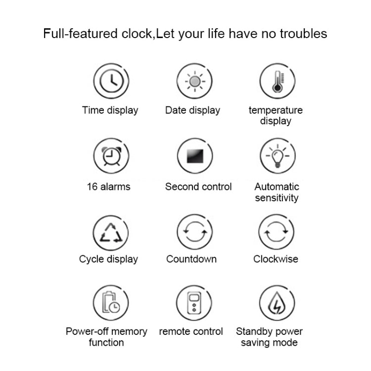 多功能LED掛鐘創意數字鐘錶