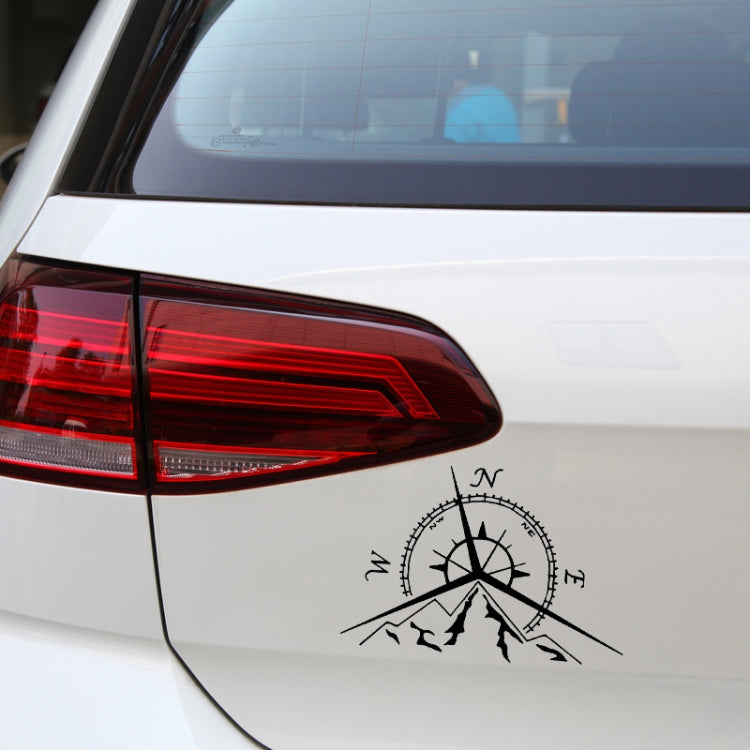 5個一賣 山脈指南針玫瑰貼花航海指南針導航汽車貼紙, 尺寸：13.7x9.4cm