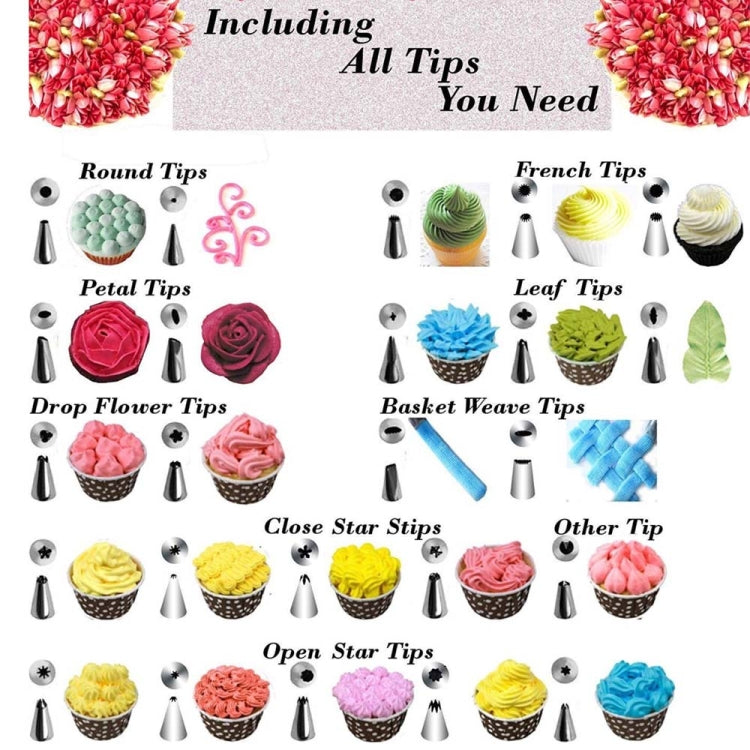 106合一 蛋糕轉檯套裝不銹鋼裱花嘴蛋糕裱花烘焙工具