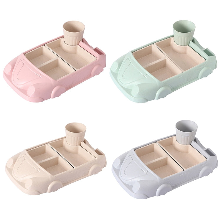 竹纖維寶寶卡通汽車餐盤