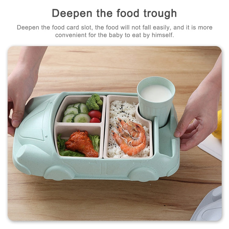 竹纖維寶寶卡通汽車餐盤