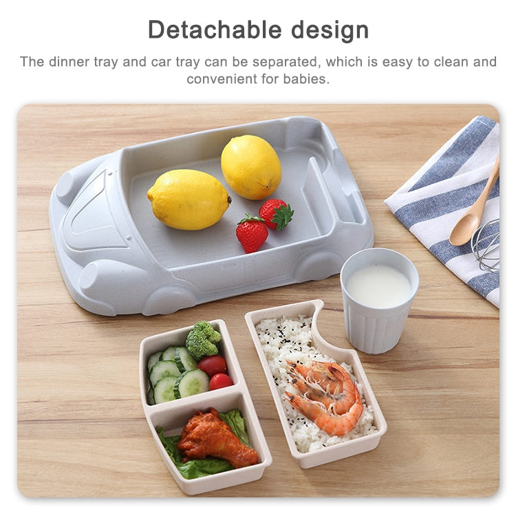 竹纖維寶寶卡通汽車餐盤