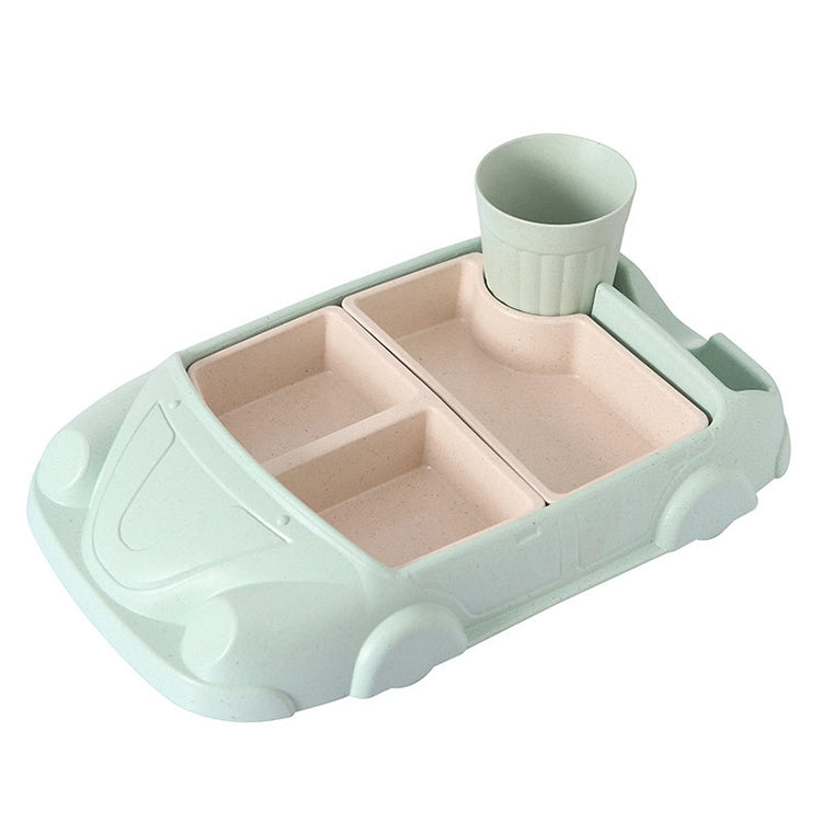 竹纖維寶寶卡通汽車餐盤