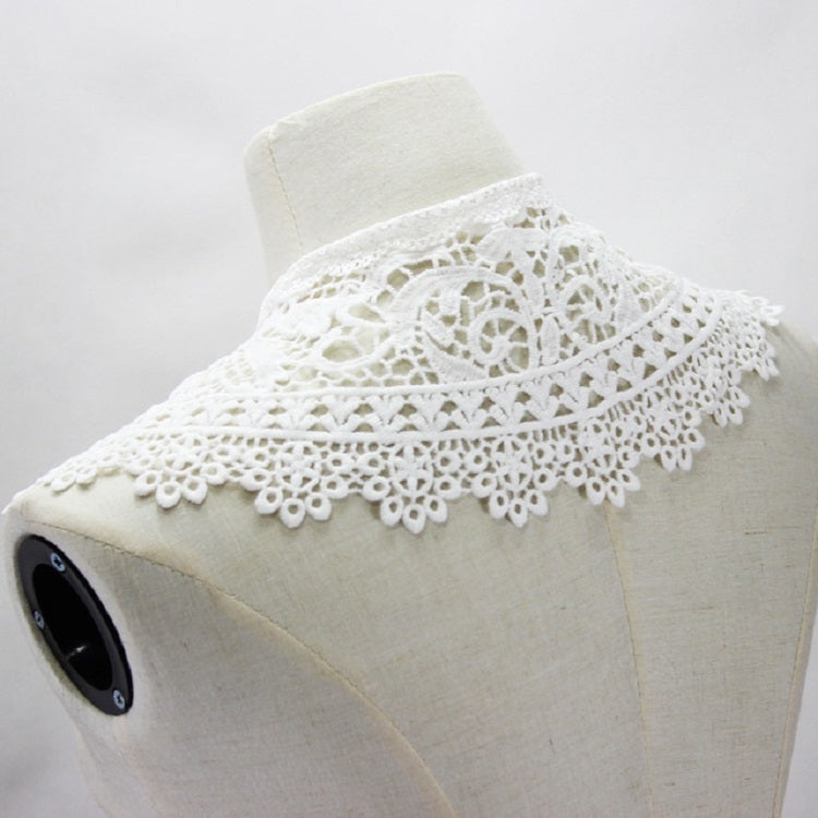 鏤空水溶假領子披肩連衣裙裝飾領