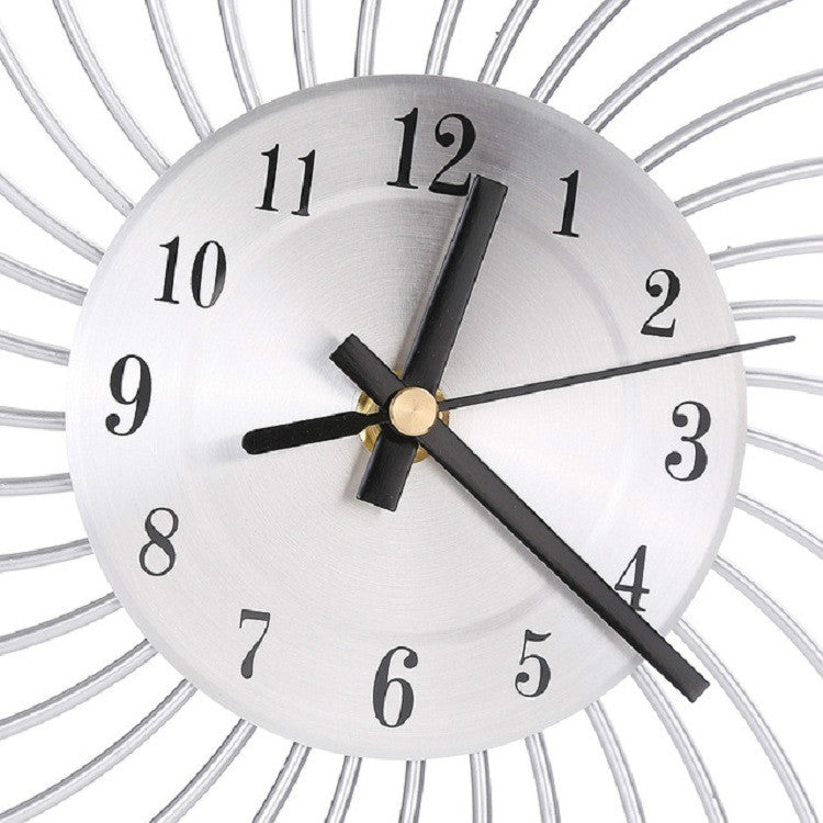 鐵藝鑲鑽掛鐘客廳卧室靜音金屬壁鍾