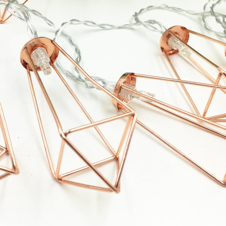 1.5米10燈 復古鐵金屬鑽石家居裝飾LED燈串