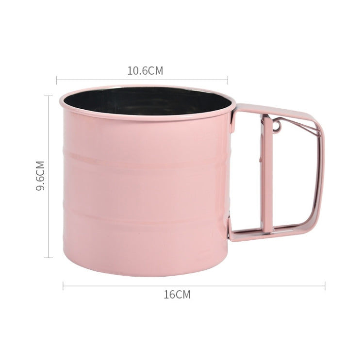 不銹鋼麵粉篩烘焙工具手壓式面篩