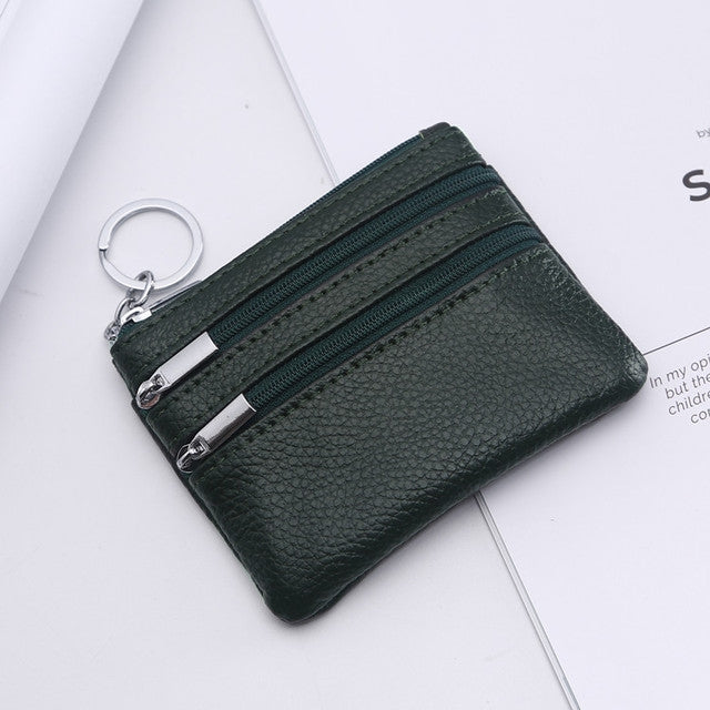 真皮女士小錢包零錢包拉鏈卡包錢包