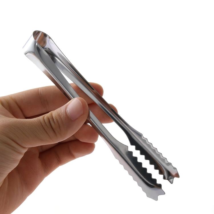 Stainless Steel Light Body Small Sugar Clip Cube Sugar Clip Thickened Ice Clip, Specification:9 Inches Black Handle