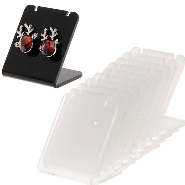 10片/套耳環架展示架支架L形長方形亞克力專業耳釘飾品展示架支架展示