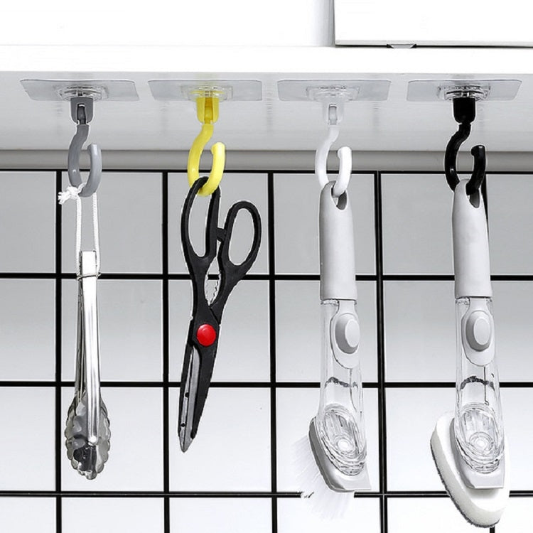 4個一賣 可旋轉掛鈎牆壁櫥櫃門后衣帽鈎吸頂粘鈎