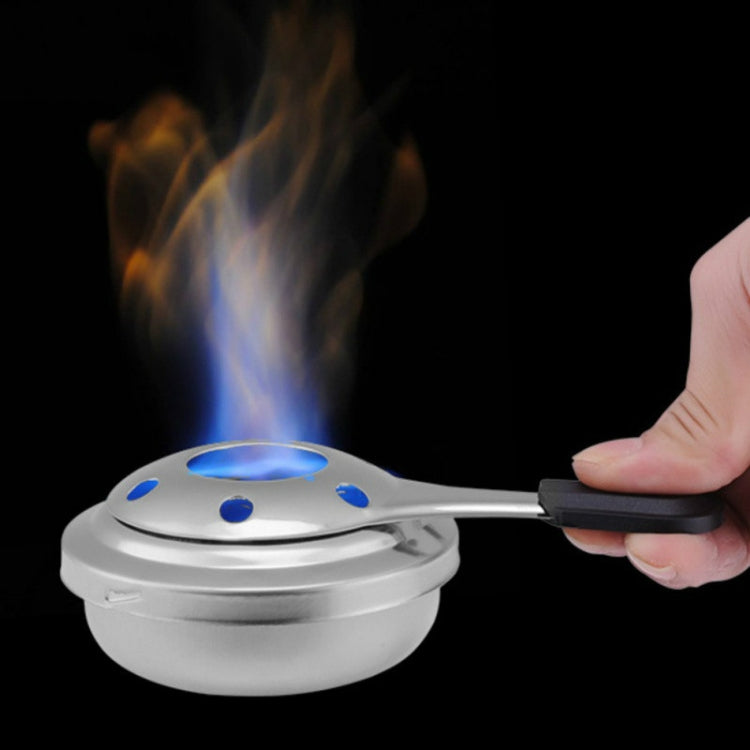 戶外迷你不銹鋼手柄酒精爐露營燃料小火鍋防風酒精爐