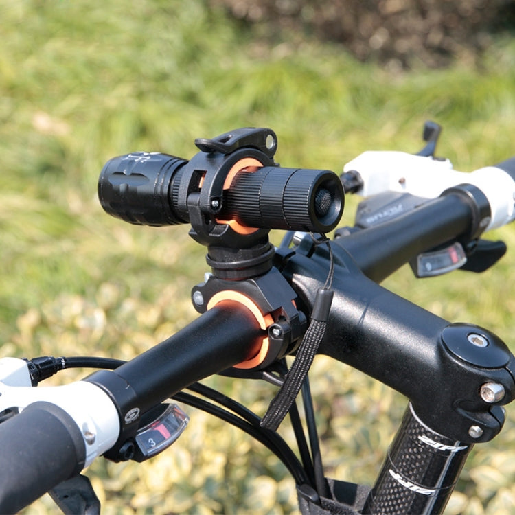 360燈架自行車手電筒燈夾固定支架