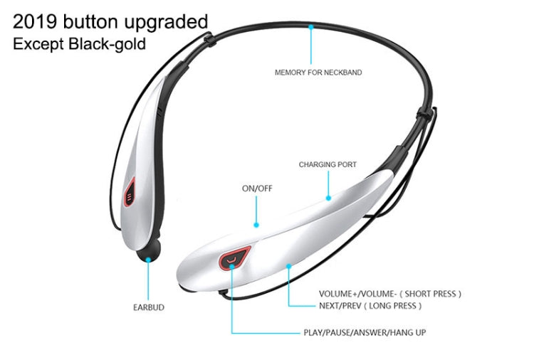 大容量電池免提運動無線立體聲藍牙耳機帶麥克風