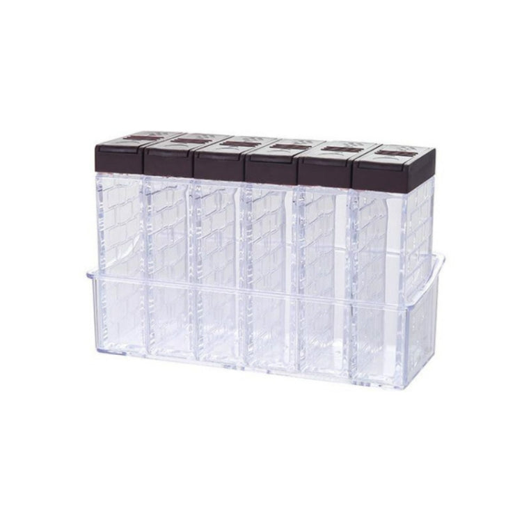 6件套 香料調味盒PP鹽胡椒罐盒廚房香料儲存瓶