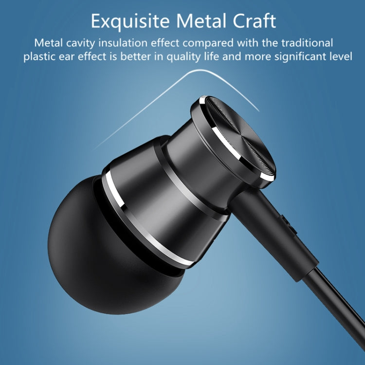 蘭士頓M305低音耳機適用於手機3.5毫米Inear金屬耳機配高清麥克風耳塞適用於小米iPhone三星耳機