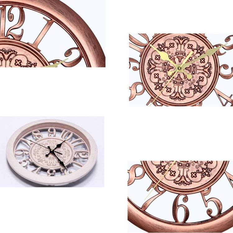 家居圓形復古客廳石英掛鐘