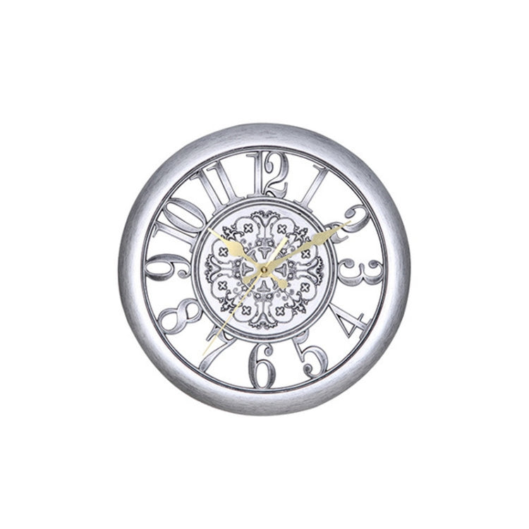 家居圓形復古客廳石英掛鐘