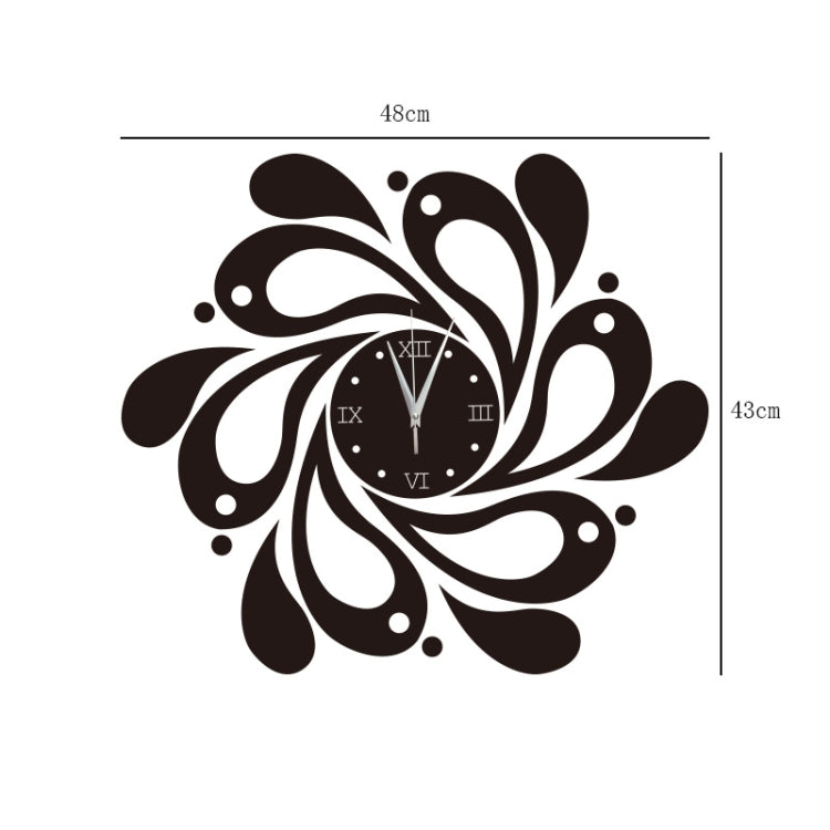 家居水晶亞克力石英鏡面鐘錶珠寶時鐘花瓣花紋鍾