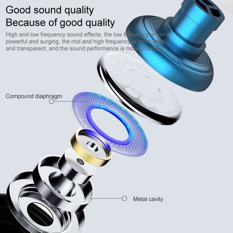 3.5mm 有線耳機耳塞式立體聲重金屬耳機帶麥克風適用於智能手機