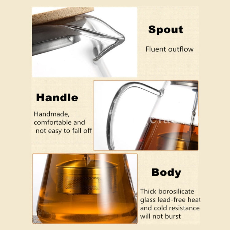 不銹鋼浸泡茶壺 透明硼硅酸鹽玻璃過濾器 耐高溫咖啡普洱茶壺 加熱容器沸騰水壺