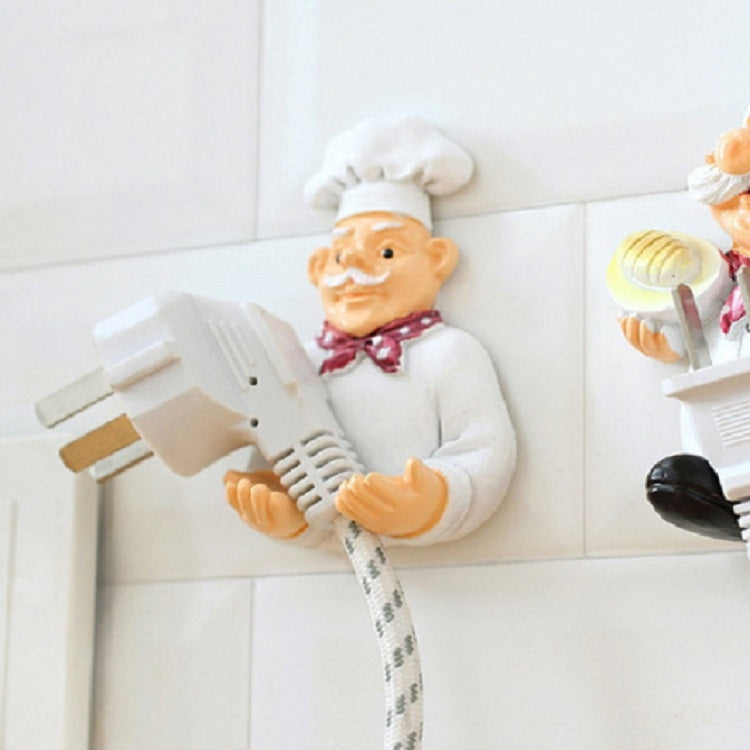 可愛牆壁自粘式插頭樹脂掛鈎廚房掛架 ZF-511