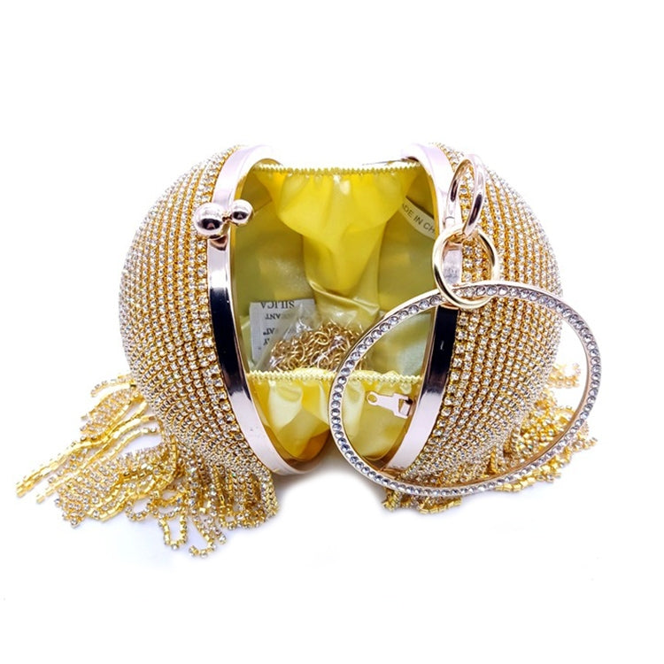 鑽石流蘇女士派對金屬水晶手拿包晚宴手提包婚紗包新娘單肩手提包