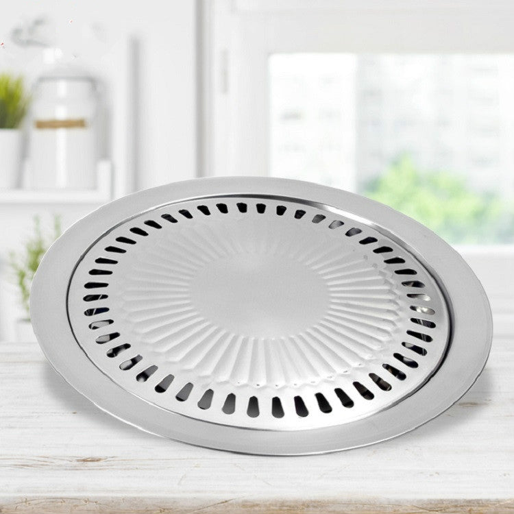 便攜式圓形多功能不銹鋼戶外燒烤盤