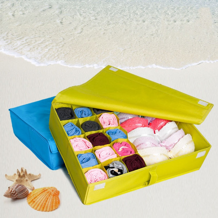 牛津布內衣襪子分類收納帶蓋整理盒