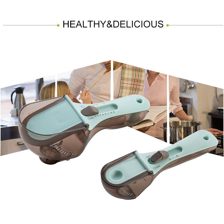 廚房工具塑料刻度量勺可調節烘焙工具量勺