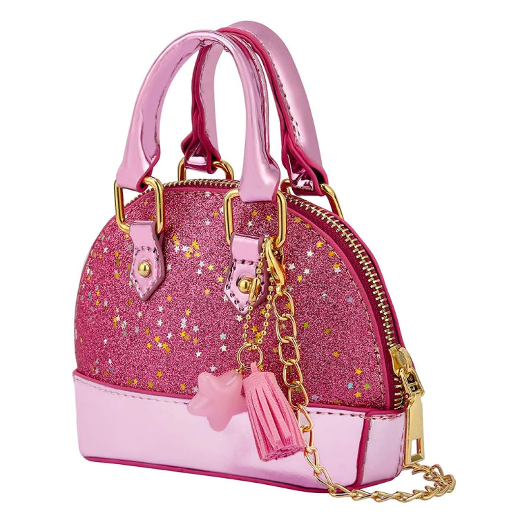 可愛皮革單肩包斜挎包女童純色迷你拉鏈小方包手提包