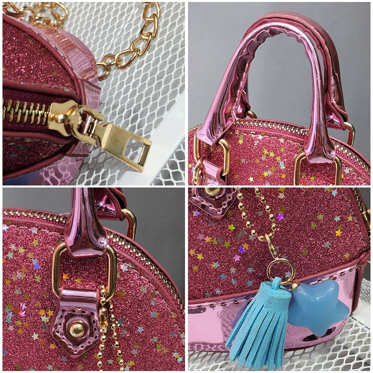 可愛皮革單肩包斜挎包女童純色迷你拉鏈小方包手提包