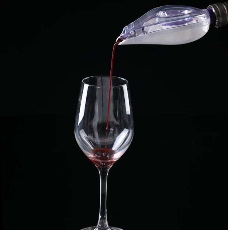 2個一賣 酒吧配件迷你便攜倒酒器紅葡萄酒增氧過濾器 顏色隨機