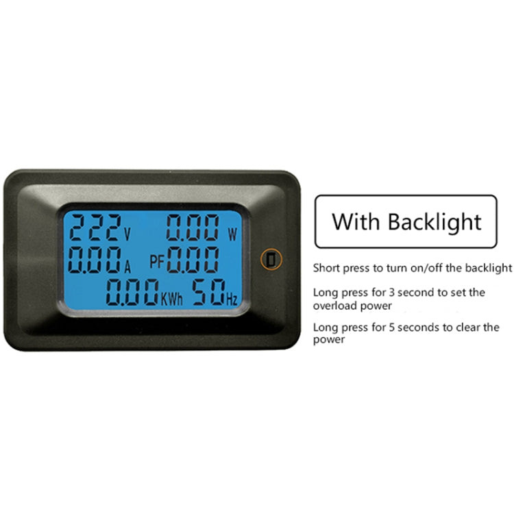 100A家用多功能電度表交流數顯電壓電流表電力監測儀