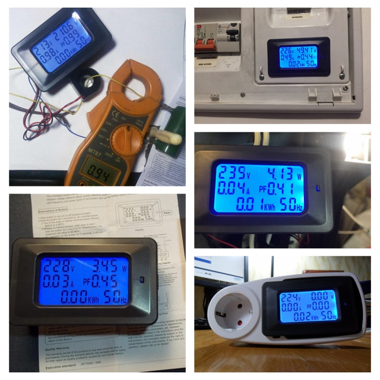 100A家用多功能電度表交流數顯電壓電流表電力監測儀