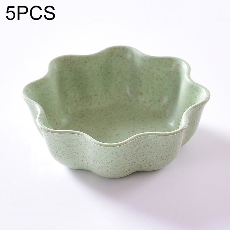 5個一賣 創意梅花形調味碟 小吃盤辣椒醬番茄醬調味鹽碟子 尺寸：7x7x2.5cm