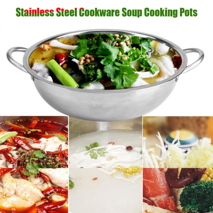 Stainless Steel Hot Pot Thick Non-magnetic Clear Soup Pot Double-eared Hot Pot