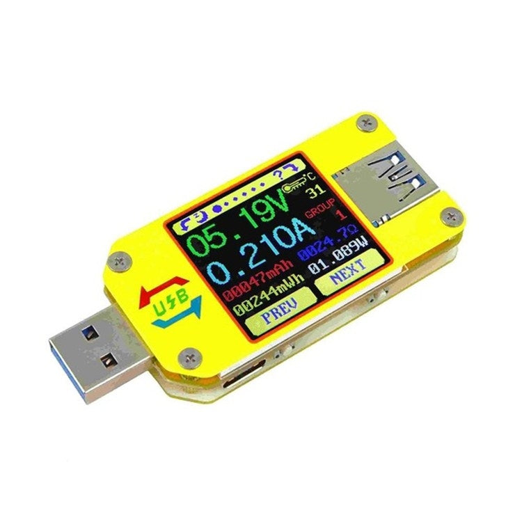 USB3.0彩屏測試儀 電壓電流測量Type-C儀錶 帶安卓APP
