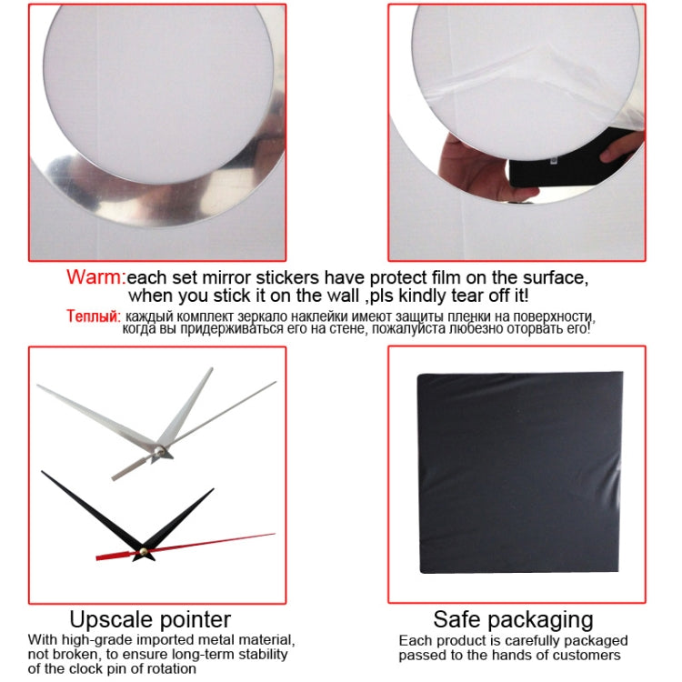 花藝現代設計DIY可移動3D水晶鏡子掛鐘牆貼客廳卧室裝飾