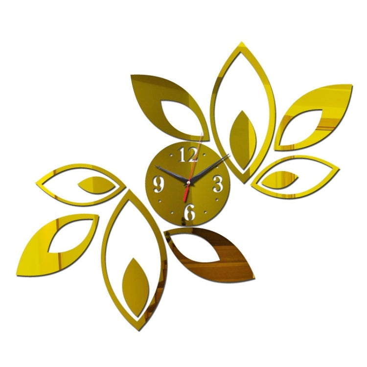 花藝現代設計DIY可移動3D水晶鏡子掛鐘牆貼客廳卧室裝飾