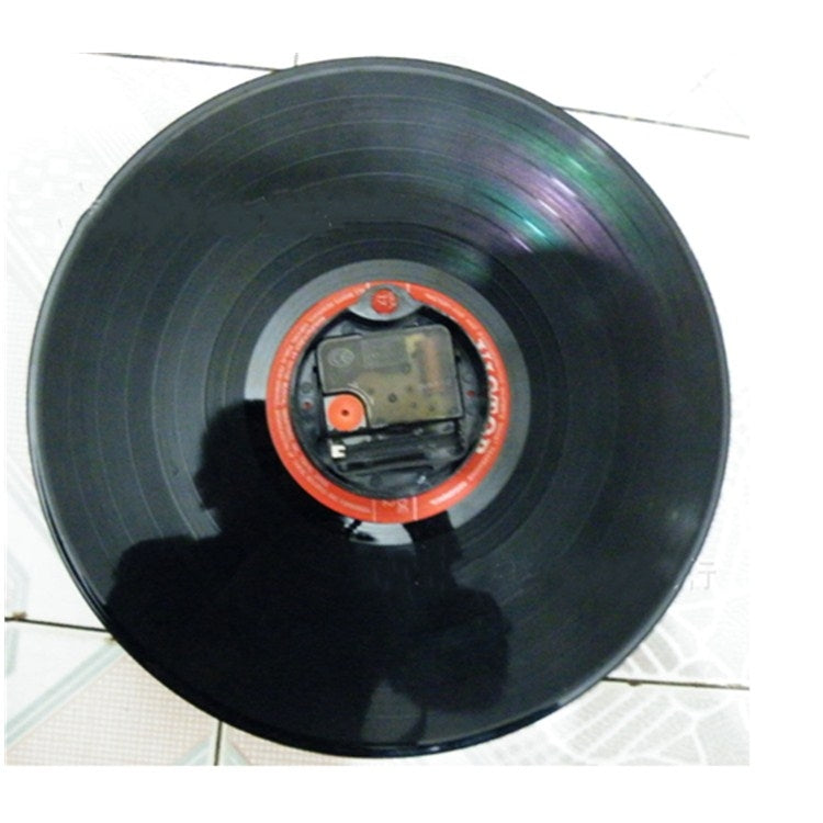 12寸黑膠唱片DIY掛鐘復古懷舊唱片鐘錶